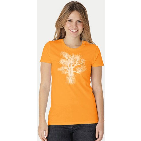Peaces.bio - handbedruckte Biomode Damen Biobaumwoll T-Shirt Chestnut