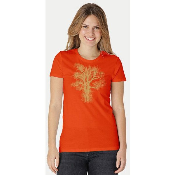 Peaces.bio - handbedruckte Biomode Damen Biobaumwoll T-Shirt Chestnut