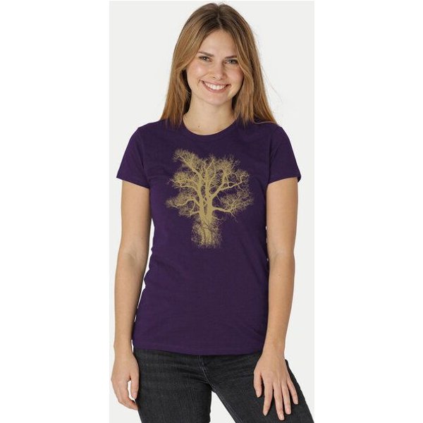 Peaces.bio - handbedruckte Biomode Damen Biobaumwoll T-Shirt Chestnut