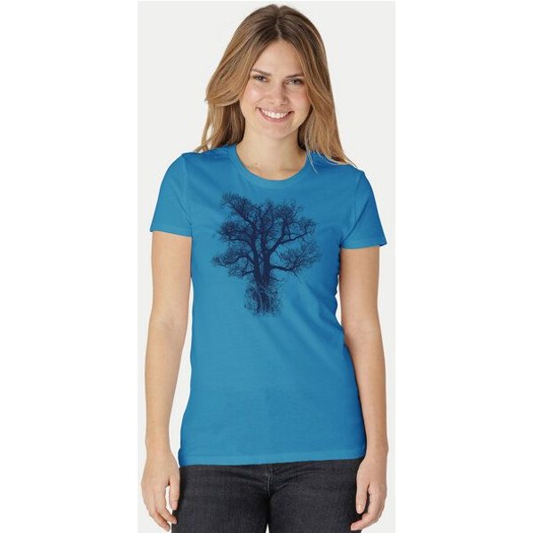 Peaces.bio - handbedruckte Biomode Damen Biobaumwoll T-Shirt Chestnut