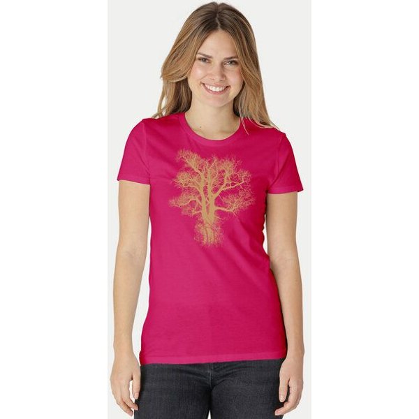 Peaces.bio - handbedruckte Biomode Damen Biobaumwoll T-Shirt Chestnut
