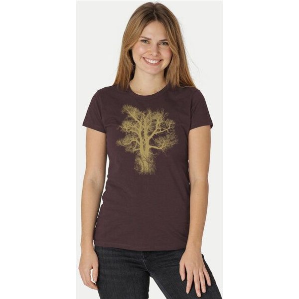 Peaces.bio - handbedruckte Biomode Damen Biobaumwoll T-Shirt Chestnut