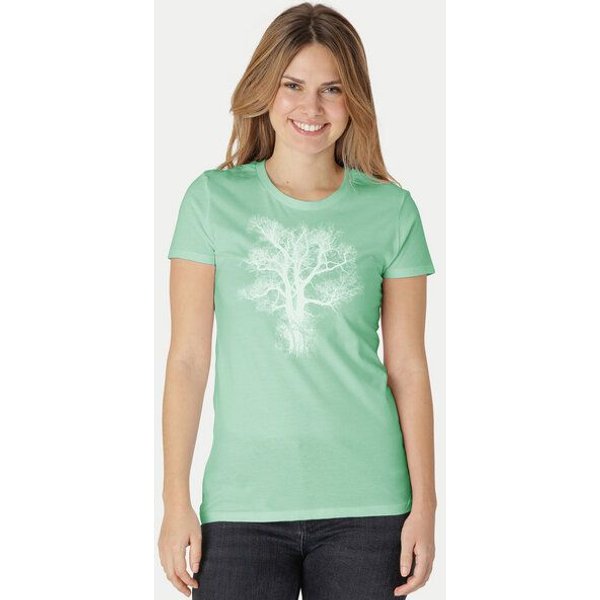 Peaces.bio - handbedruckte Biomode Damen Biobaumwoll T-Shirt Chestnut