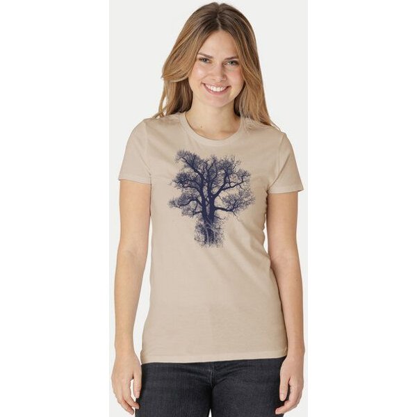 Peaces.bio - handbedruckte Biomode Damen Biobaumwoll T-Shirt Chestnut