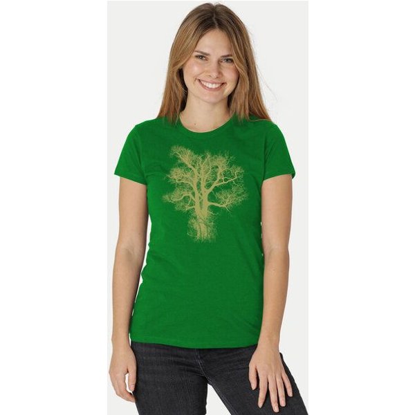 Peaces.bio - handbedruckte Biomode Damen Biobaumwoll T-Shirt Chestnut