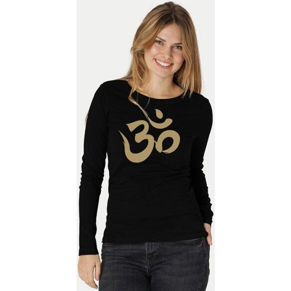 Peaces.bio - handbedruckte Biomode Bio-Damen-Langarmshirt "OM"