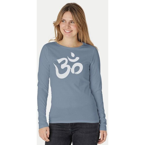 Peaces.bio - handbedruckte Biomode Bio-Damen-Langarmshirt "OM"