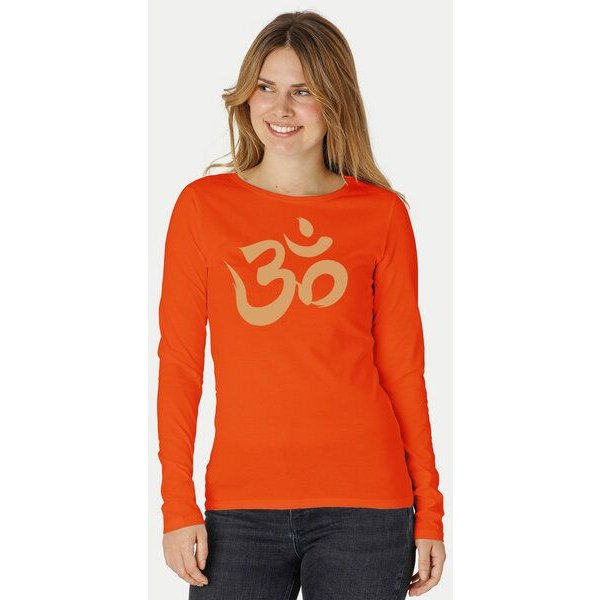 Peaces.bio - handbedruckte Biomode Bio-Damen-Langarmshirt "OM"
