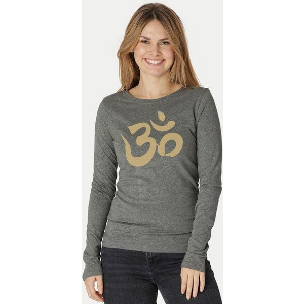 Peaces.bio - handbedruckte Biomode Bio-Damen-Langarmshirt "OM"