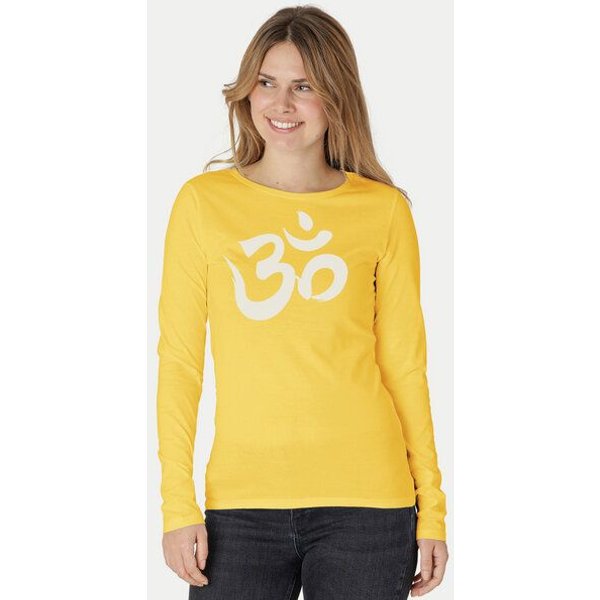 Peaces.bio - handbedruckte Biomode Bio-Damen-Langarmshirt "OM"