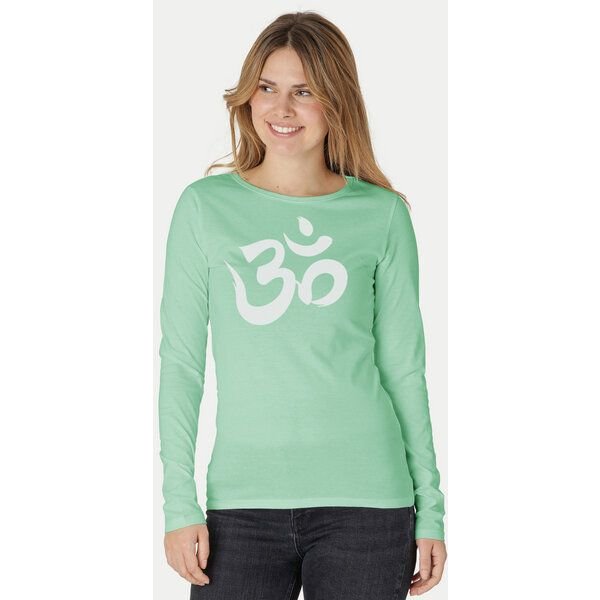 Peaces.bio - handbedruckte Biomode Bio-Damen-Langarmshirt "OM"