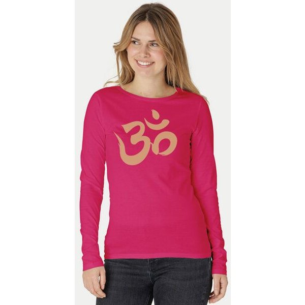 Peaces.bio - handbedruckte Biomode Bio-Damen-Langarmshirt "OM"