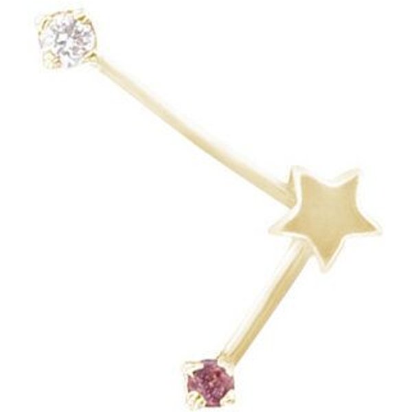 Eppi Goldener Ohrring mit Sternzeichen Libra
