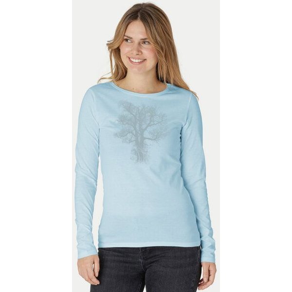 Peaces.bio - handbedruckte Biomode Bio-Damen-Langarmshirt Chestnut