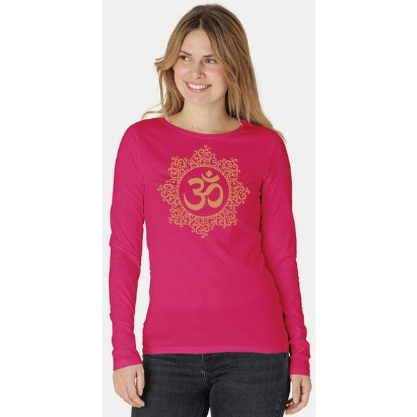 Peaces.bio - handbedruckte Biomode Bio-Damen-Langarmshirt classic OHM