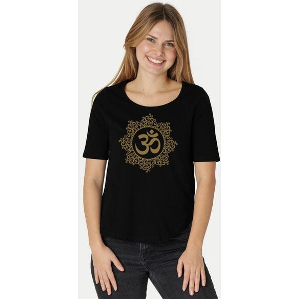 Peaces.bio - handbedruckte Biomode Damen Halbarm-Shirt Classic Om