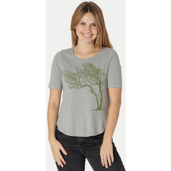 Peaces.bio - handbedruckte Biomode Damen Halbarm-Shirt Fancy Tree