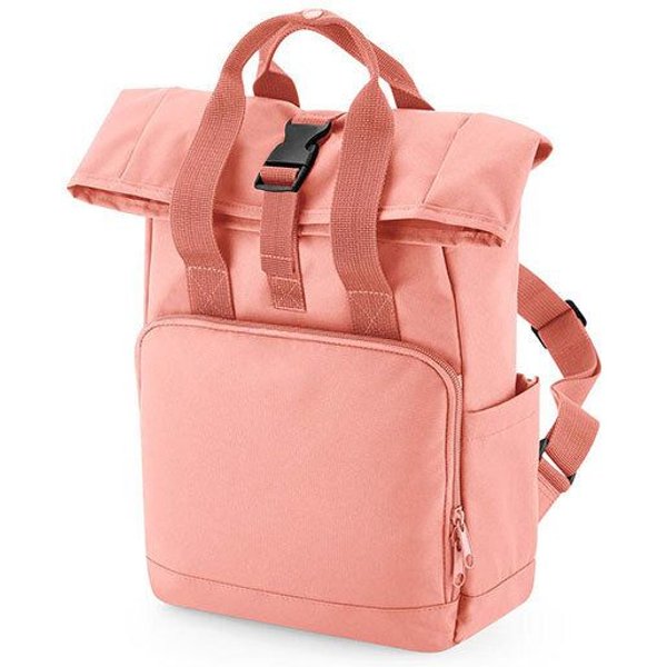 BagBase Recycled Mini Twin Handle Roll-Top Backpack Rucksack und Handtasche