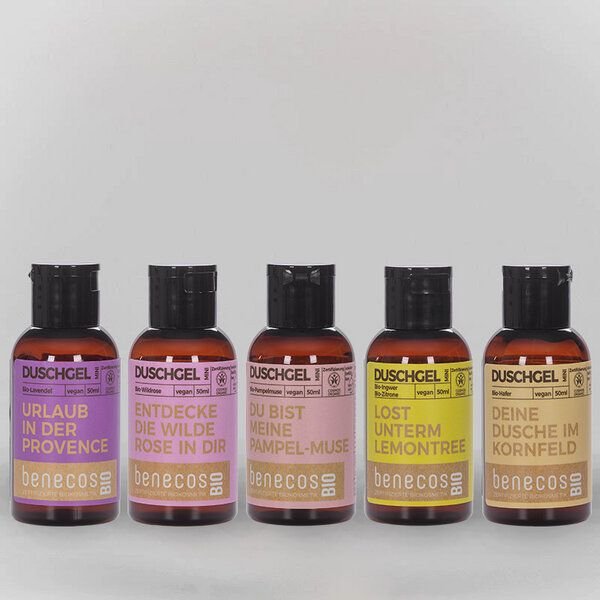 benecosBIO - Biokosmetik Geschenkset PARTY UNTER DER DUSCHE 5x50ml Duschgel - vegan