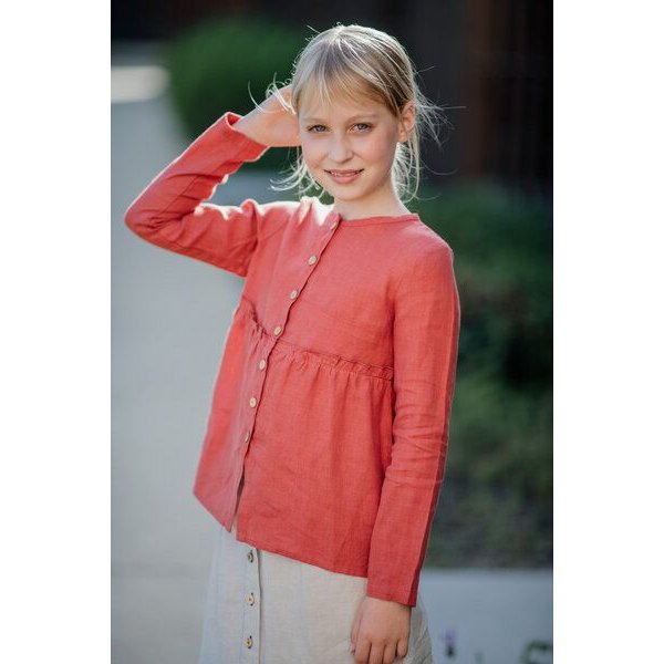 PETER JO Shirt Violet aus Leinen