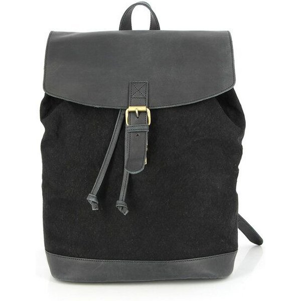GLOBO Fair Trade Lässiger Rucksack NOIDA aus Canvas & mattem Ökoleder