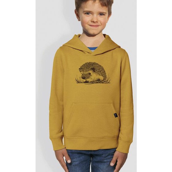 little kiwi Kinder Hoodie, "Igel",Ocker, Caramel