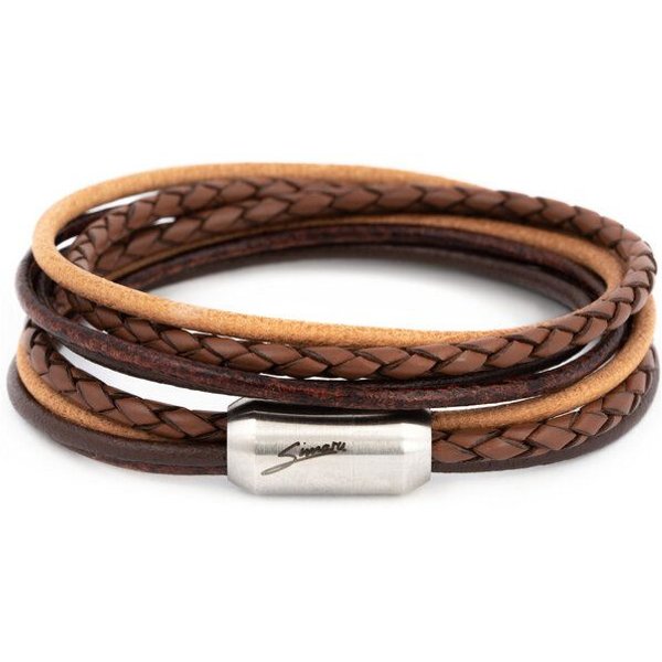 Simaru Echtleder- /Wickelarmband für Damen & Herren mit Magnetverschluss