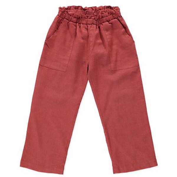 PETER JO Culotte Pants Daphne Terracotta aus Leinen