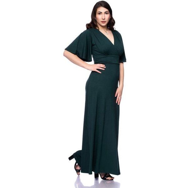 Ingoria NOELIA Maxikleid in Wickeloptik mit Schmetterlingsärmel