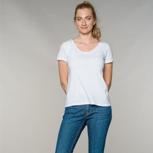 Feuervogl fv-Ame:lie | T-Shirt | V-Neck | Open hem