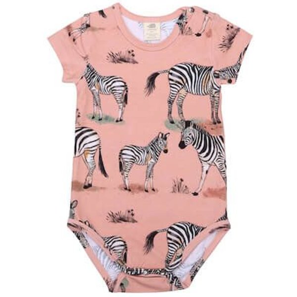 Baby Body Kurzarm *Frosch*/*Zebra Family* Gots Bio | Walkiddy