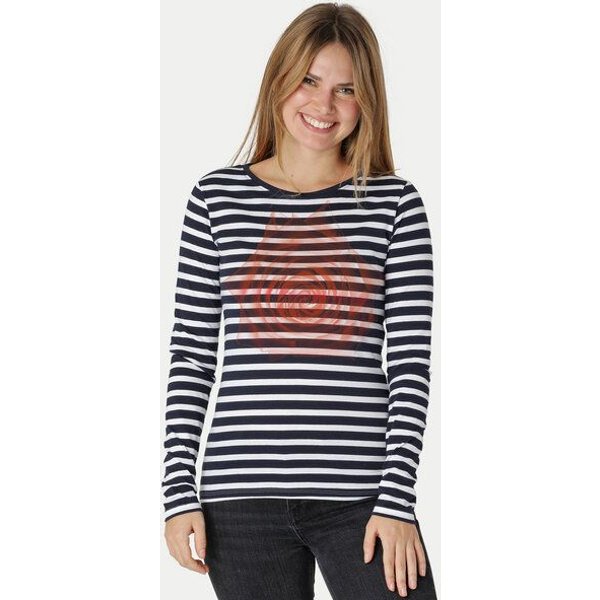 Peaces.bio - handbedruckte Biomode Bio-Damen-Langarmshirt Rose