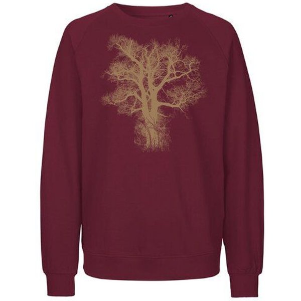 Peaces.bio - handbedruckte Biomode Bio Damen Sweatshirt Loose Fit Chestnut