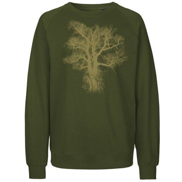 Peaces.bio - handbedruckte Biomode Bio Damen Sweatshirt Loose Fit Chestnut