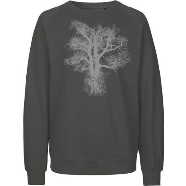 Peaces.bio - handbedruckte Biomode Bio Damen Sweatshirt Loose Fit Chestnut