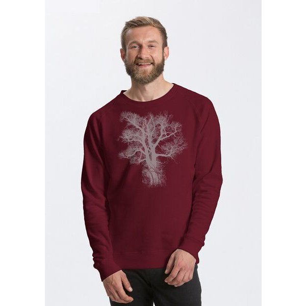 Peaces.bio - handbedruckte Biomode Bio Herren-Sweatshirt Chestnut