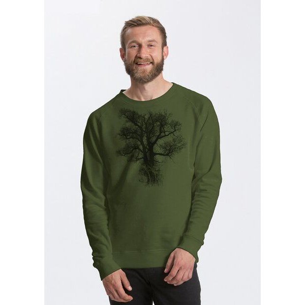 Peaces.bio - handbedruckte Biomode Bio Herren-Sweatshirt Chestnut