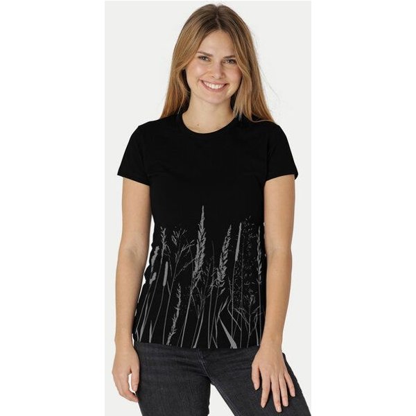 Peaces.bio - handbedruckte Biomode Damen Fit T-Shirt Gräservielfalt
