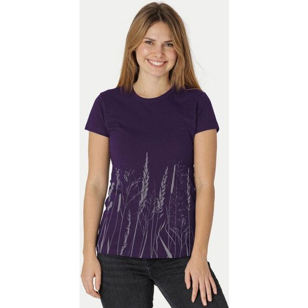 Peaces.bio - handbedruckte Biomode Damen Fit T-Shirt Gräservielfalt