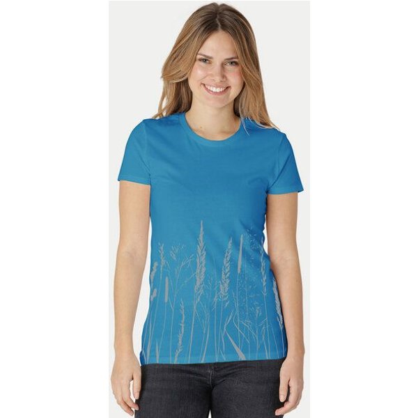 Peaces.bio - handbedruckte Biomode Damen Fit T-Shirt Gräservielfalt