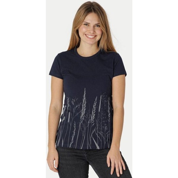 Peaces.bio - handbedruckte Biomode Damen Fit T-Shirt Gräservielfalt