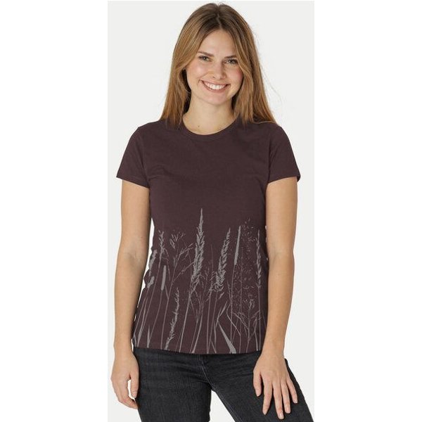 Peaces.bio - handbedruckte Biomode Damen Fit T-Shirt Gräservielfalt