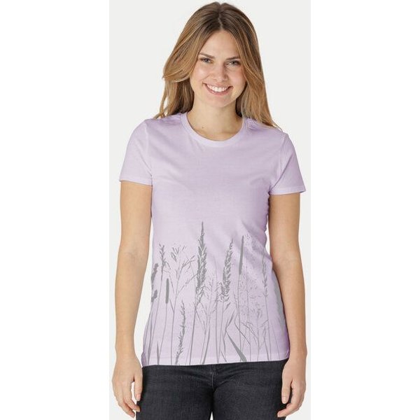 Peaces.bio - handbedruckte Biomode Damen Fit T-Shirt Gräservielfalt
