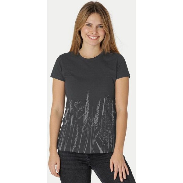Peaces.bio - handbedruckte Biomode Damen Fit T-Shirt Gräservielfalt