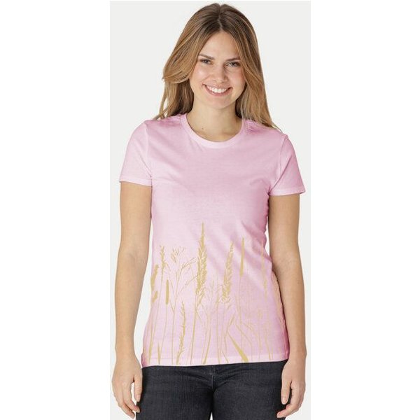Peaces.bio - handbedruckte Biomode Damen Fit T-Shirt Gräservielfalt