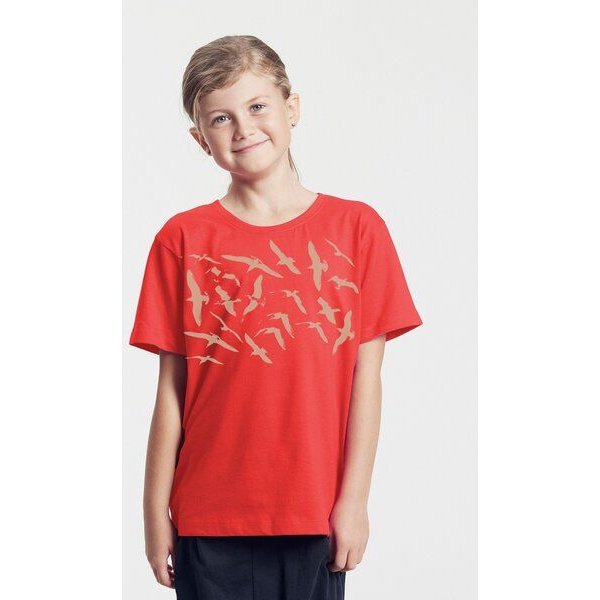Peaces.bio - handbedruckte Biomode Bio-Kinder T-Shirt Möwen