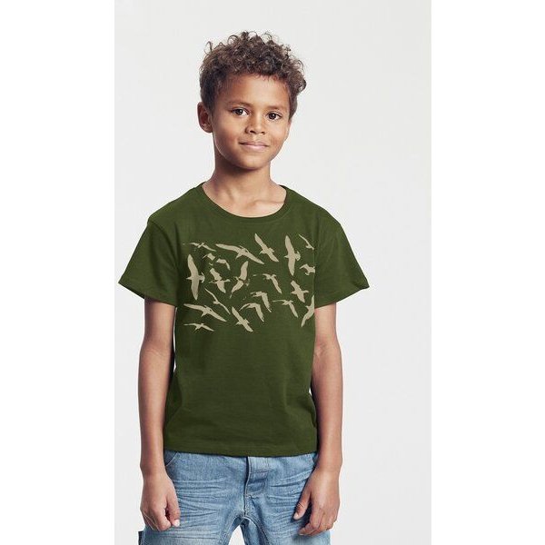 Peaces.bio - handbedruckte Biomode Bio-Kinder T-Shirt Möwen