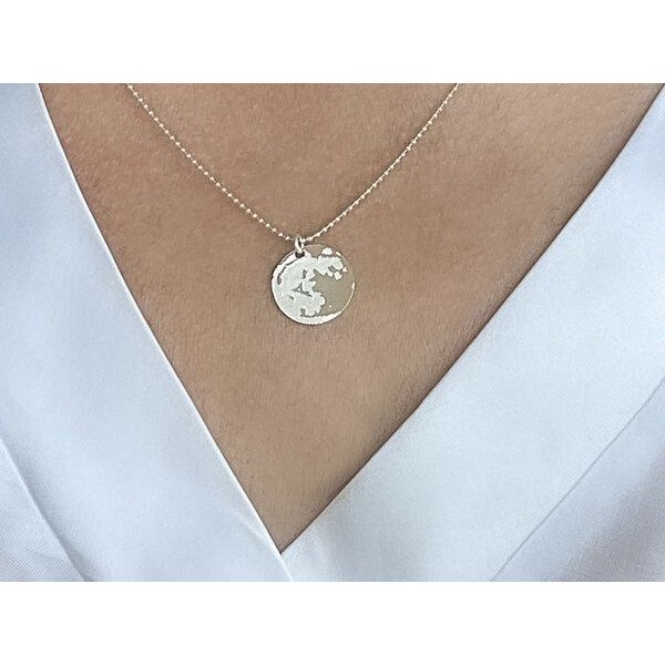 renna deluxe Mond Kette Silber – beidseitiges Motiv