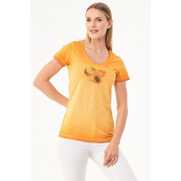ORGANICATION Cold Pigment Dyed T-Shirt aus Bio-Baumwolle mit Frucht-Print