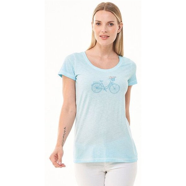 ORGANICATION Cold Pigment Dyed T-Shirt aus Bio-Baumwolle mit Fahrrad-Print